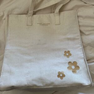 Marc Jacobs Fragrances Canvas Flower Daisy Print Tote Bag